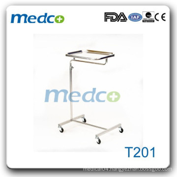 Stainless steel hospital mayo trolley cart T201